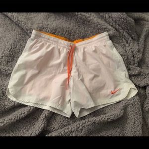 White Nike Running Shorts (size small)